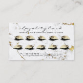 Loyalty Kaart 10 Makeup Lash Extension Marble Gold (Achterkant)