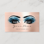 Loyalty Kaart 10 Makeup Lashes Extension Blue Roos (Voorkant)