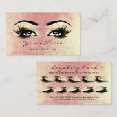 Loyalty Kaart 10 Makeup Lashes Extension Peach Roo (Voorkant / Achterkant)