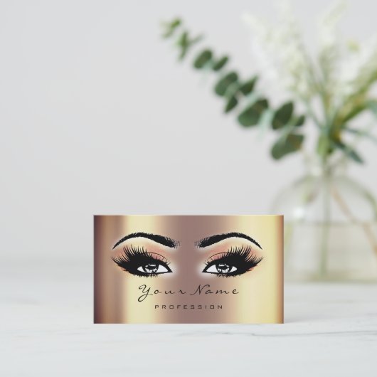 Loyalty Kaart 10 Makeup Lashes Extension Sepia Gol (Staand voorkant)