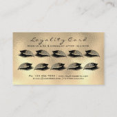 Loyalty Kaart 10 Makeup Lashes Extension Sepia Gol (Achterkant)