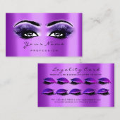 Loyalty Kaart 10 Makeup Lashes Extension Ultraviol (Voorkant / Achterkant)