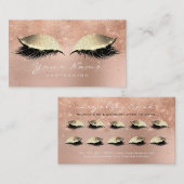 Loyalty Kaart 10 Makeup Lashes Pink Rose Gold Lux (Voorkant / Achterkant)