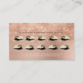 Loyalty Kaart 10 Makeup Lashes Pink Rose Gold Lux (Achterkant)