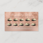 Loyalty Kaart 10 Makeup Lashes Roos Gold Glitter (Achterkant)