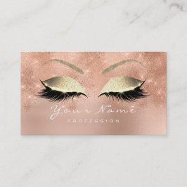 Loyalty Kaart 10 Makeup Lashes Roos Gold Glitter