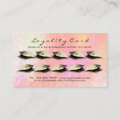 Loyalty Kaart 10 Makeup Lashes Uitbreidingsroze (Achterkant)