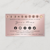 Loyalty Kaart 10 Punch Crown Silver QR Logo Foto Visitekaartje (Achterkant)