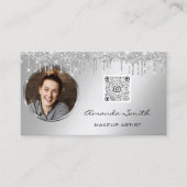 Loyalty Kaart 10 Punch Crown Silver QR Logo Foto Visitekaartje (Voorkant)