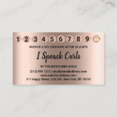 Loyalty Kaart 10 Punch Curly Hair Drips Bourgogne Visitekaartje (Achterkant)