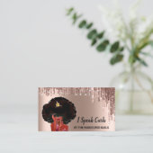 Loyalty Kaart 10 Punch Curly Hair Drips Bourgogne Visitekaartje (Staand voorkant)