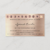 Loyalty Kaart 10 Punch Curly Hairdresser Girl Visitekaartje (Achterkant)