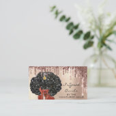 Loyalty Kaart 10 Punch Curly Hairdresser Girl Visitekaartje (Staand voorkant)