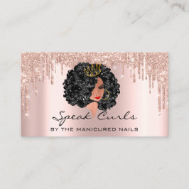 Loyalty Kaart 10 Punch Golden Crown Roos Hair Visitekaartje