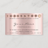 Loyalty Kaart 10 Punch Golden Crown Roos Nails Visitekaartje (Achterkant)