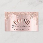 Loyalty Kaart 10 Punch Golden Crown Roos Nails Visitekaartje (Voorkant)