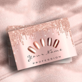 Loyalty Kaart 10 Punch Golden Crown Roos Nails Visitekaartje