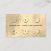 Loyalty Kaart 6 Beauty Lash Extesion Gold Makeup (Achterkant)