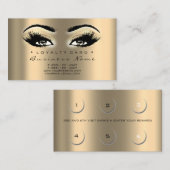 Loyalty Kaart 6 Beauty Lashes Gold Makeup Artist (Voorkant / Achterkant)