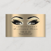 Loyalty Kaart 6 Beauty Lashes Gold Makeup Artist (Voorkant)