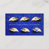 Loyalty Kaart 6 Beauty Makeup Lash Gold Crown Blue (Achterkant)