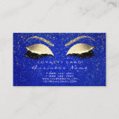 Loyalty Kaart 6 Beauty Makeup Lash Gold Crown Blue (Voorkant)