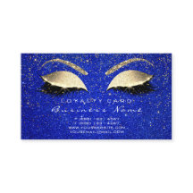 Loyalty Kaart 6 Beauty Makeup Lash Gold Crown Blue
