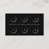 Loyalty Kaart 6 Beauty Salon Blauwgroen Blue Glitt (Achterkant)