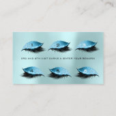 Loyalty Kaart 6 Beauty Salon Lash Aqua Roze Blauw (Achterkant)