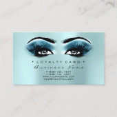 Loyalty Kaart 6 Beauty Salon Lash Aqua Roze Blauw (Voorkant)