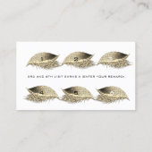 Loyalty Kaart 6 Beauty Salon Lash Black White Gold (Achterkant)