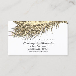 Loyalty Kaart 6 Beauty Salon Lash Black White Gold