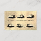 Loyalty Kaart 6 Beauty Salon Lash Makeup Brown Gol (Achterkant)