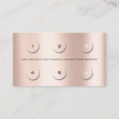 Loyalty Kaart 6 Beauty Salon Lash Makeup Roos Brow (Achterkant)