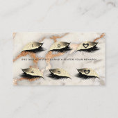 Loyalty Kaart 6 Beauty Salon Lash Marble Copper Lu (Achterkant)