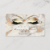 Loyalty Kaart 6 Beauty Salon Lash Marble Copper Lu (Voorkant)