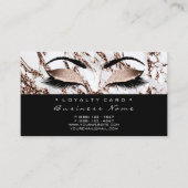 Loyalty Kaart 6 Beauty Salon Lash Marble Copper VI (Voorkant)