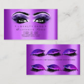 Loyalty Kaart 6 Beauty Salon Lash Paars Violet (Voorkant / Achterkant)