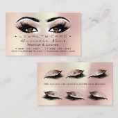 Loyalty Kaart 6 Beauty Salon Lash Peach Roos Brown (Voorkant / Achterkant)