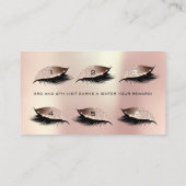 Loyalty Kaart 6 Beauty Salon Lash Peach Roos Gold (Achterkant)