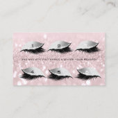 Loyalty Kaart 6 Beauty Salon Lash Pink Rose Gray (Achterkant)