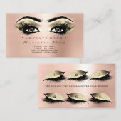 Loyalty Kaart 6 Beauty Salon Lash Roos Gold Blush (Voorkant / Achterkant)