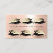 Loyalty Kaart 6 Beauty Salon Lash Roos Gold Blush (Achterkant)