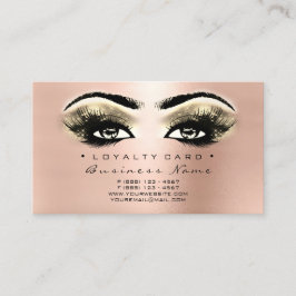 Loyalty Kaart 6 Beauty Salon Lash Roos Gold Blush