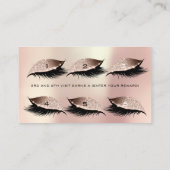 Loyalty Kaart 6 Beauty Salon Lash Roos Gold Blush (Achterkant)