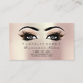 Loyalty Kaart 6 Beauty Salon Lash Roos Gold Blush