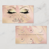 Loyalty Kaart 6 Beauty Salon Lash Roos Gold Marble (Voorkant / Achterkant)