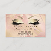 Loyalty Kaart 6 Beauty Salon Lash Roos Gold Marble (Voorkant)