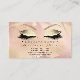Loyalty Kaart 6 Beauty Salon Lash Roos Gold Marble