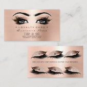 Loyalty Kaart 6 Beauty Salon Lash Roos Gold Pink (Voorkant / Achterkant)